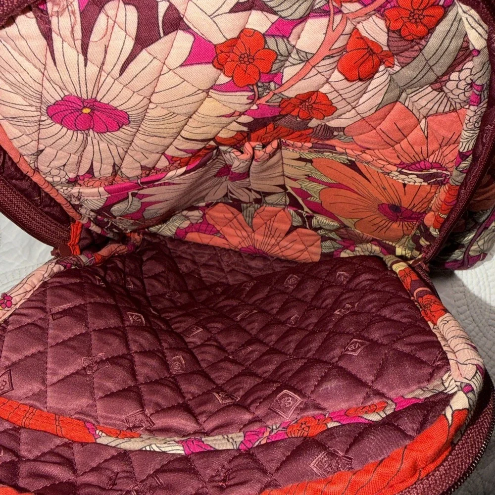 Vera Bradley Bohemian Blooms Keep Charged Tech Backpack Quilted Floral Bag
